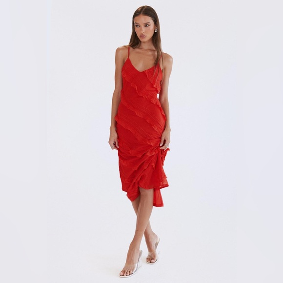 NEW!! Princess Polly Lars Red Maxi Dress - STUNNING! - Picture 2 of 11